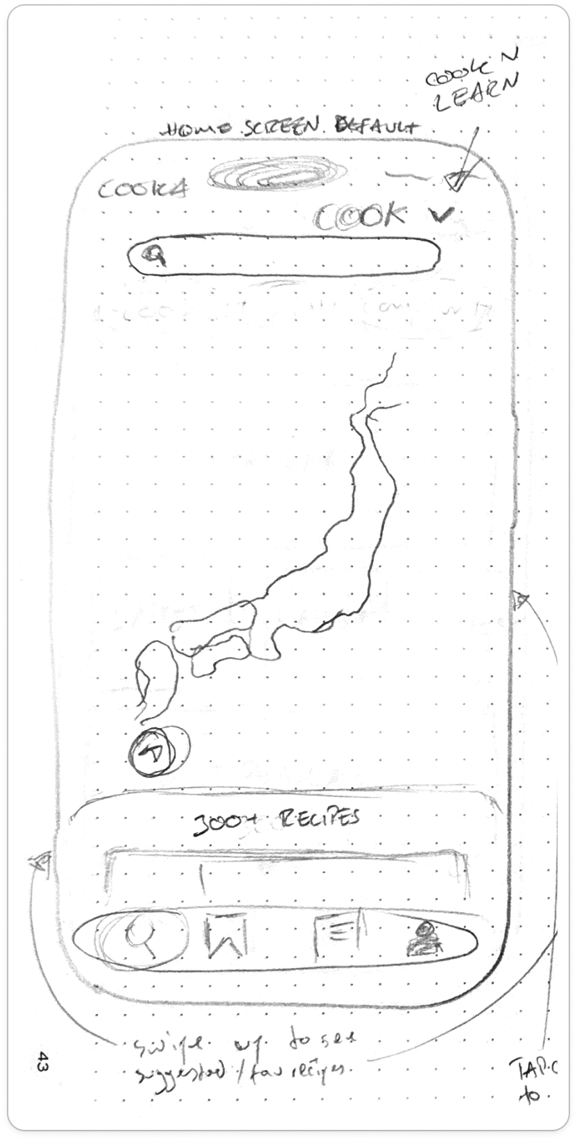 Wireframe: map view for region discovery